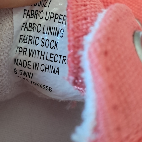 Women's Pink Canvas Sneakers - Picture 4 of 5